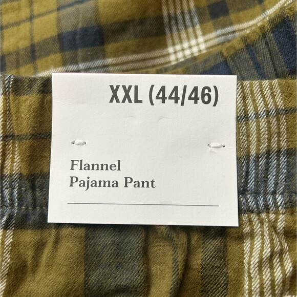 NEW Flannel Pajama Pants Mens Size XXL Olive Green Black White Plaid Goodfellow - Picture 6 of 6